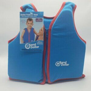 SAND DOLLAR Child Swim Trainer Vest Easy-on Safety Strap, Flex-Form NWT Age 2-6